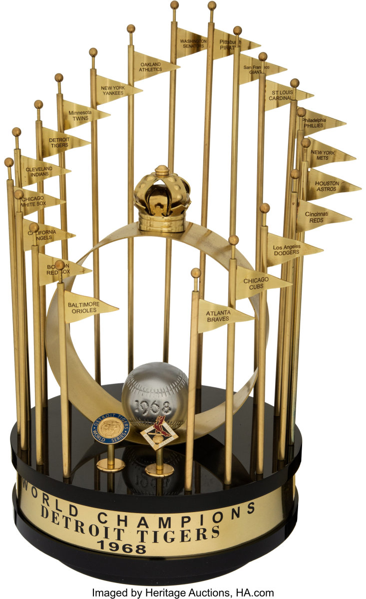 Detroit Tigers 1968 World Series Trophy from the Al Kaline Collection.
