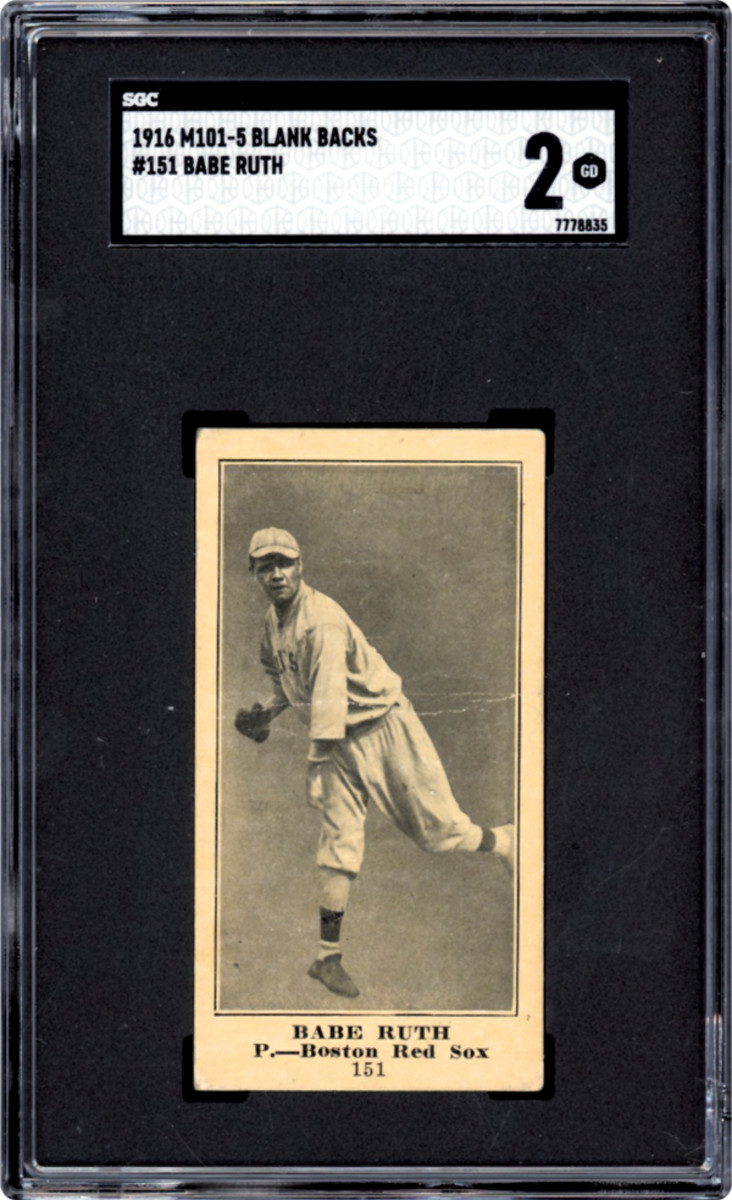 1916 M101-5 Babe Ruth rookie card at Memory Lane Inc.