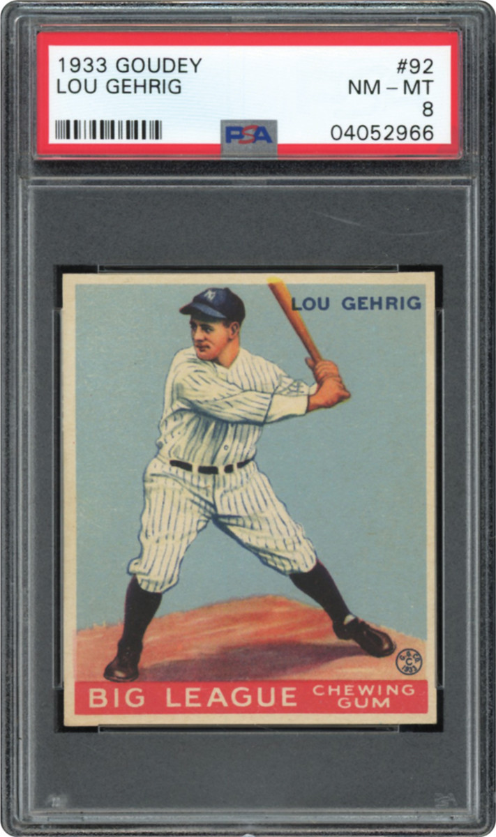 1933 Goudey Lou Gehrig card at Memory Lane Inc.