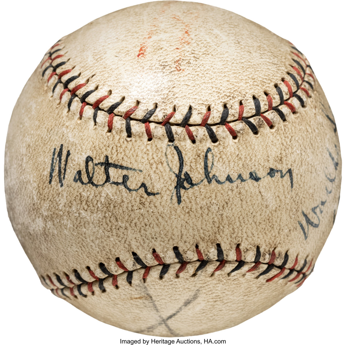 A game-used ball from the 1924 World Series signed by Walter Johnson.