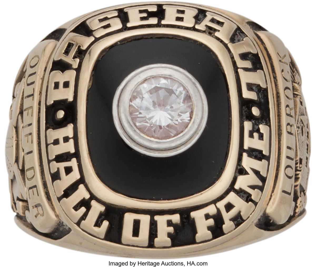 Lou Brock's Hall of Fame ring from the Lou Brock Collection.