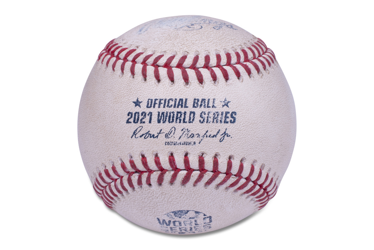 Home run ball hit by Dansby Swanson in Game 6 of the 2021 World Series.