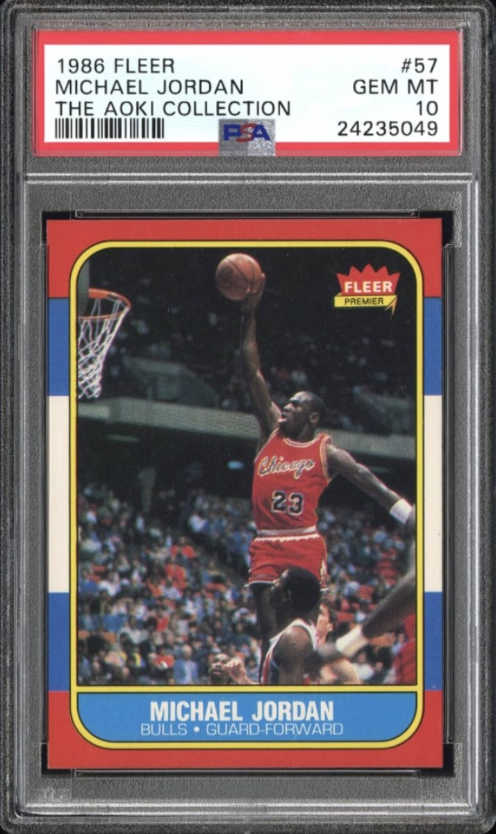 Michael Jordan rookie card from the Steve Aoki Collection.