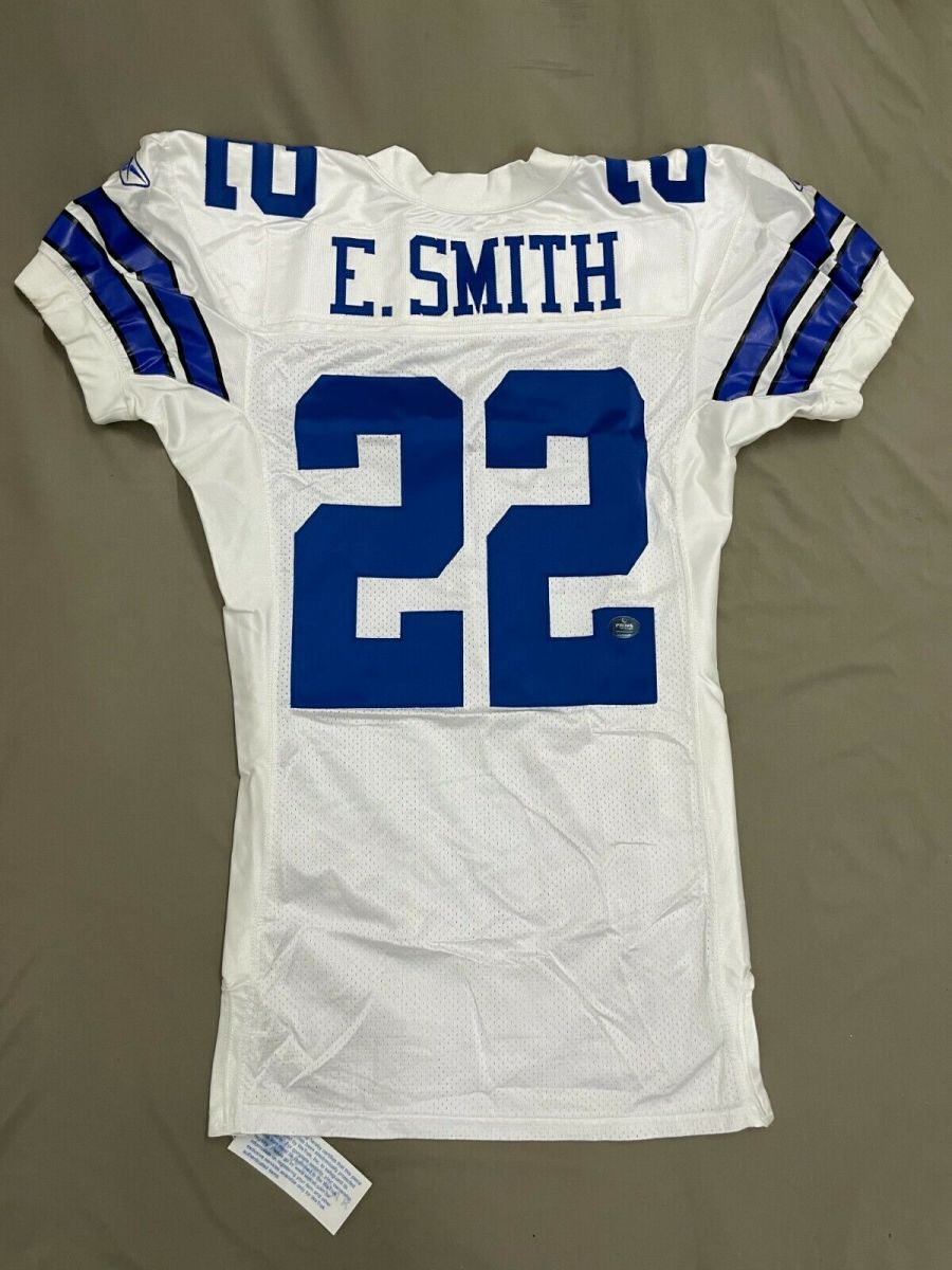A 2002 signed, game-used Emmitt Smith jersey from Smith's personal collection.