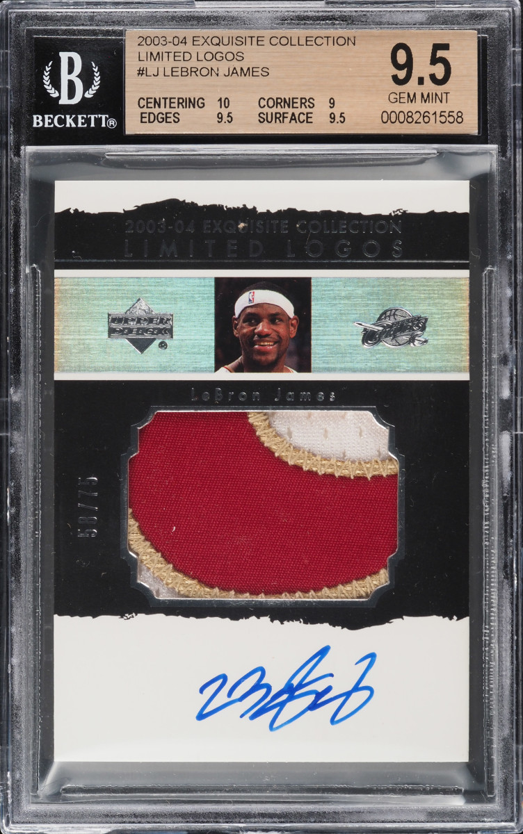 2003-04 Exquisite Collection Limited Logo LeBron James card.