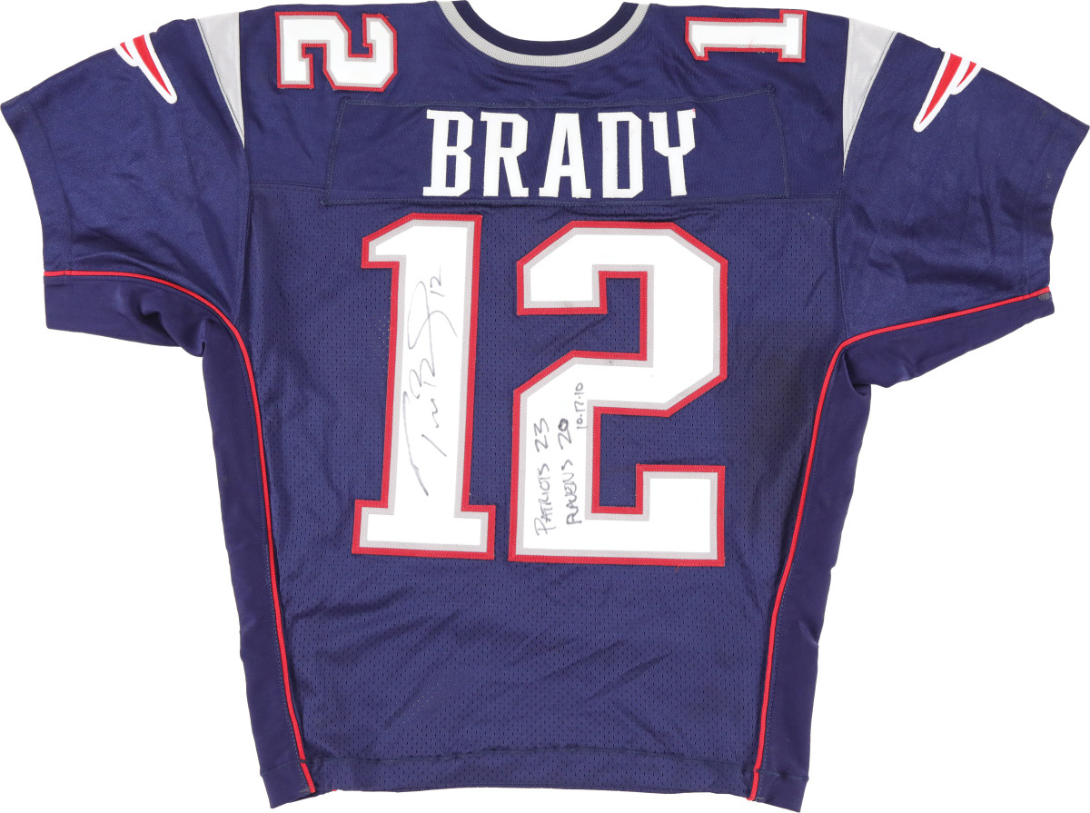 Tom Brady jersey from the MINT25 Auction.