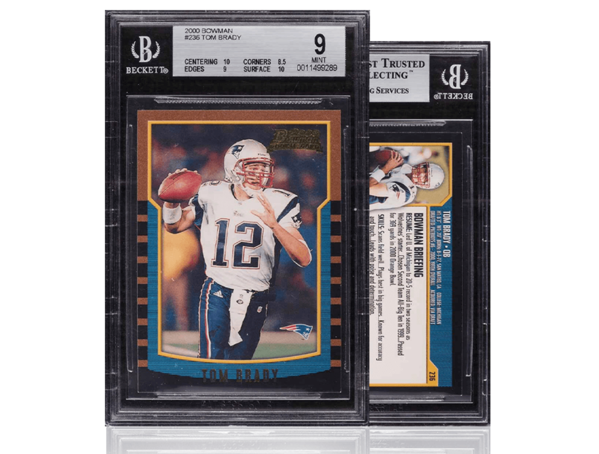 PWCC Marketplace is giving away this 2000 Bowman Tom Brady card in its first weekly auction in January.