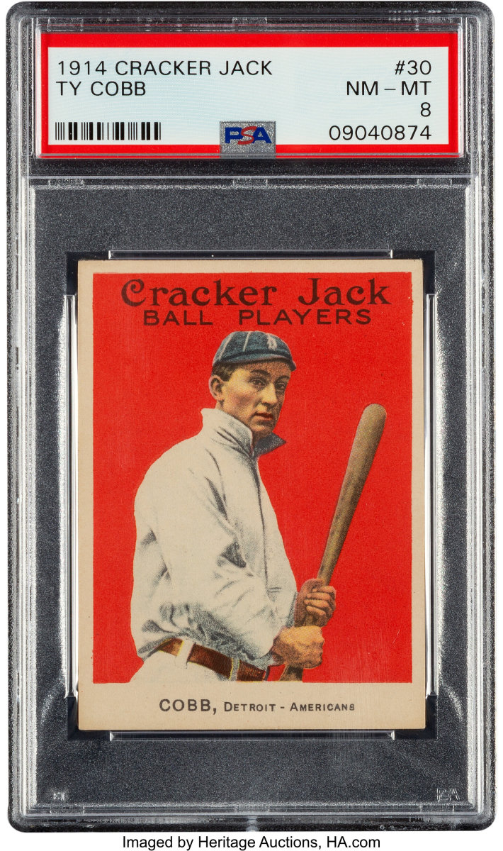 1914 Cracker Jack Ty Cobb card.