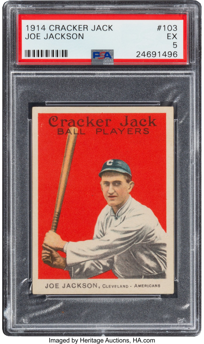 1914 Cracker Jack Shoeless Joe Jackson card.