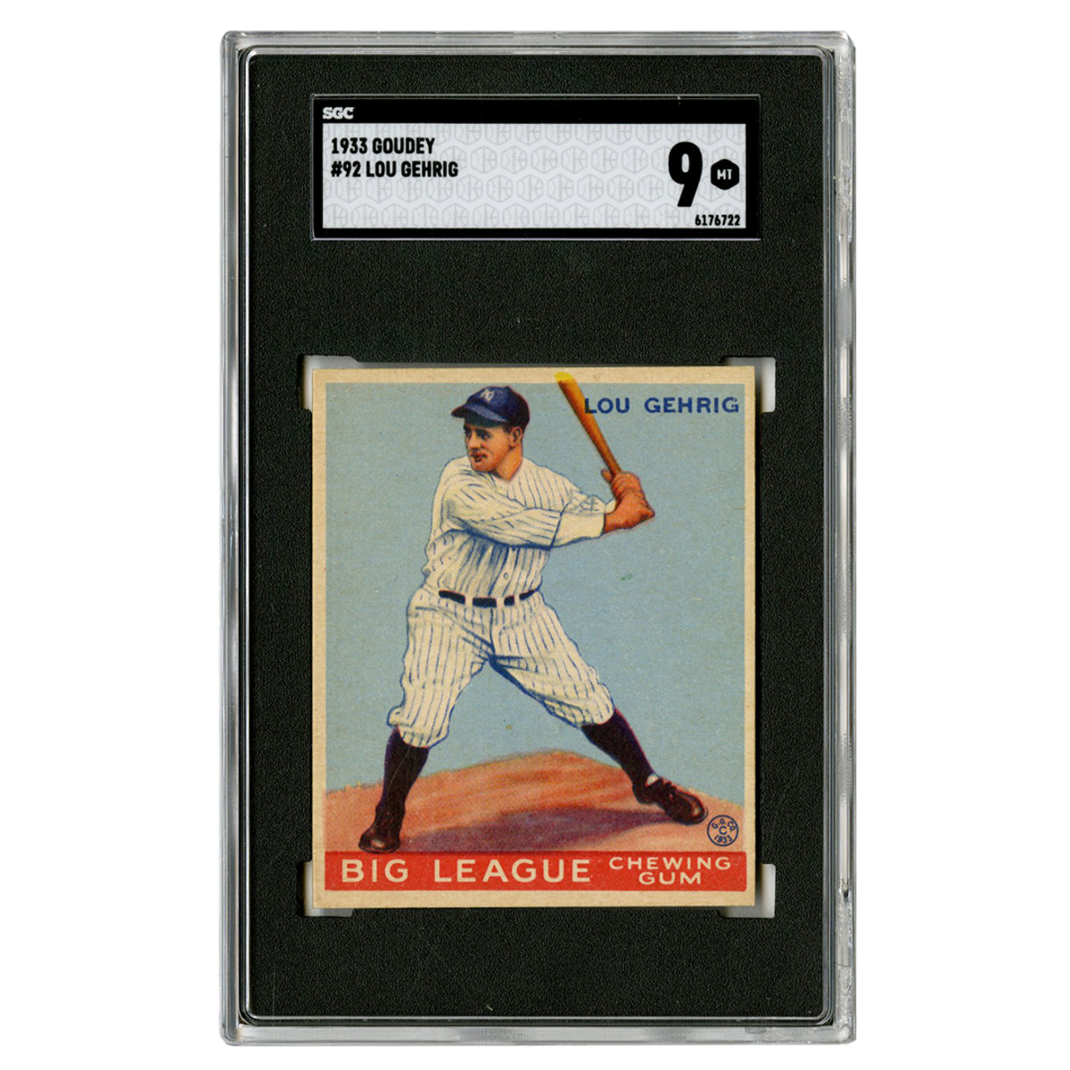 1933 Goudey Lou Gehrig card.