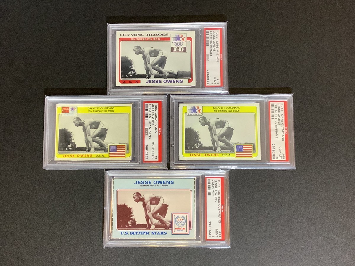 Jesse Owens Olympic cards from 1983.