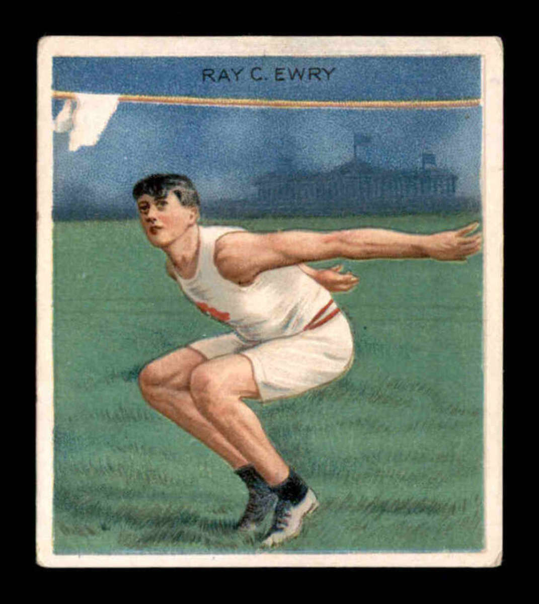 T218 Olympic card of jumper Ray Ewry.