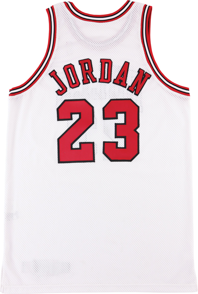 Michael Jordan 1998 Chicago Bulls game-worn “Last Dance Buzzer Beater” jersey.