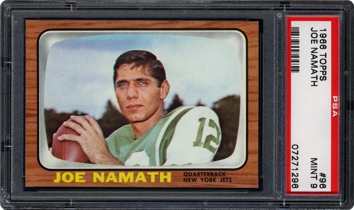 1966 Topps Joe Namath card.