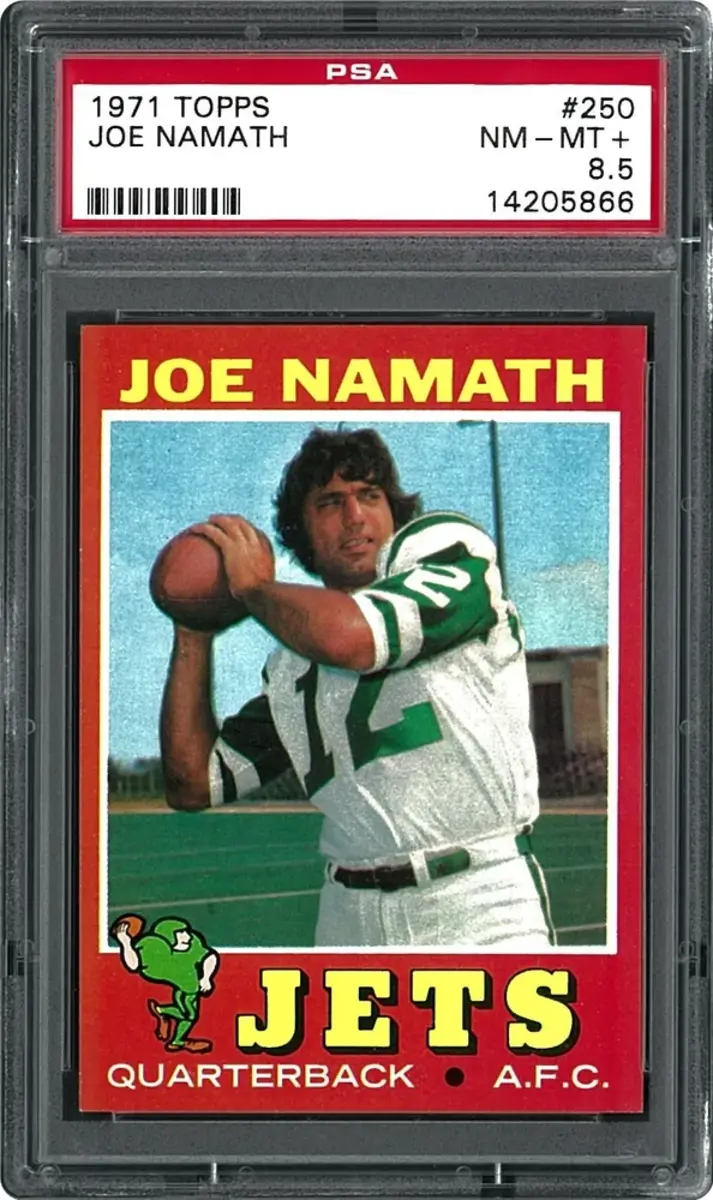 1971 Topps Joe Namath card.