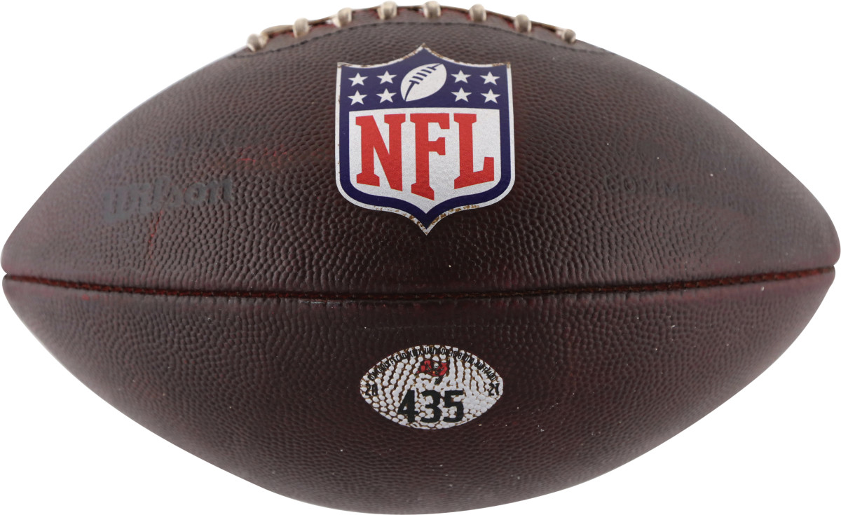The football Tom Brady threw for the final touchdown pass of his career.