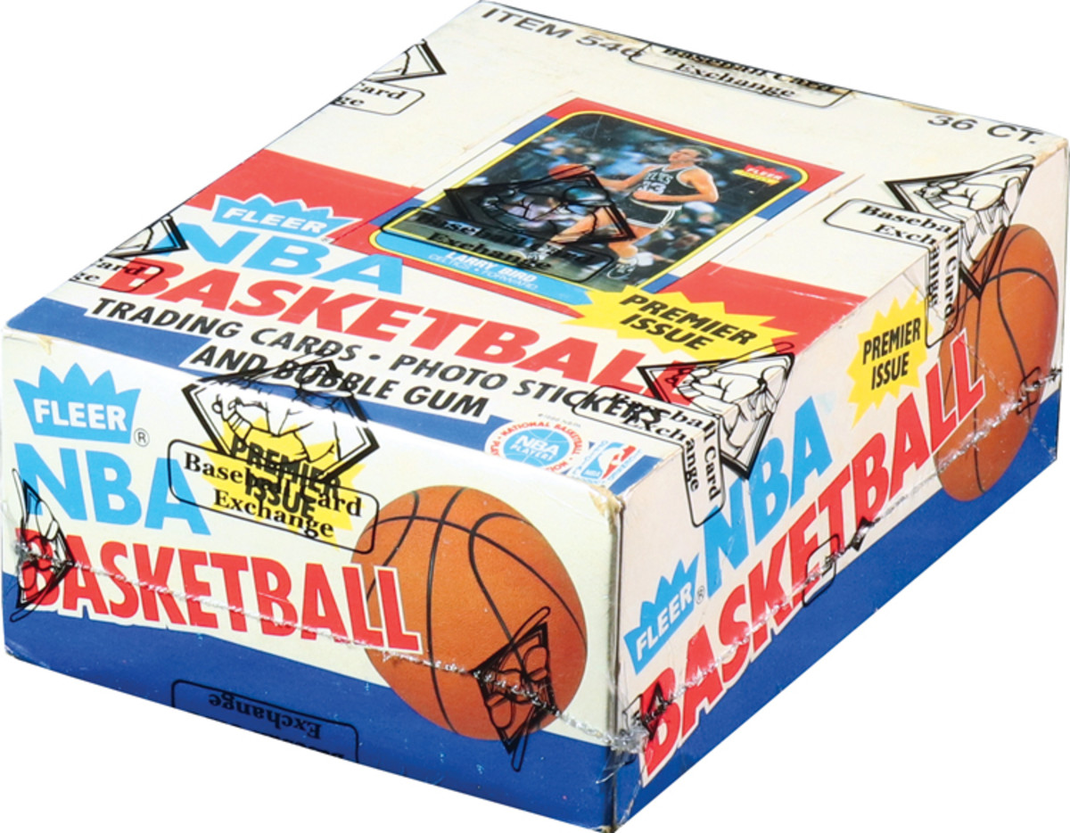 A 1986 Fleer Basketball box.