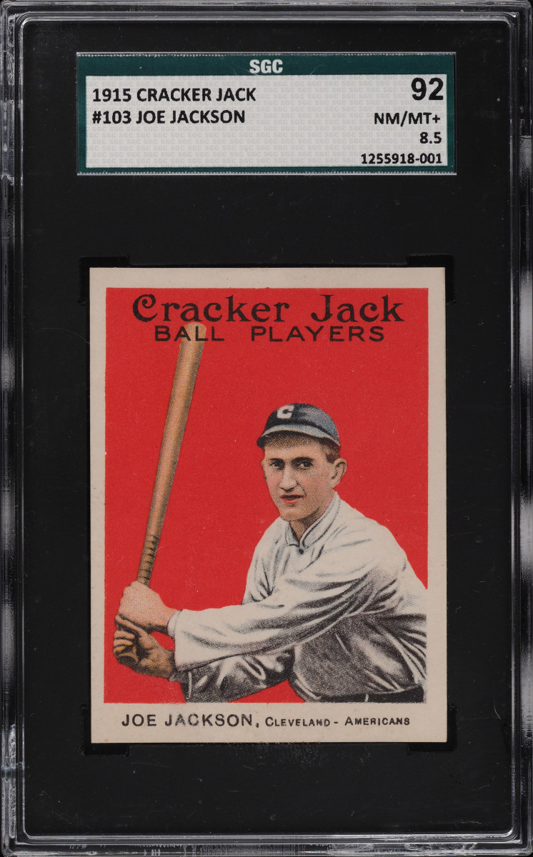 1915 Cracker Jack Shoeless Joe Jackson card.