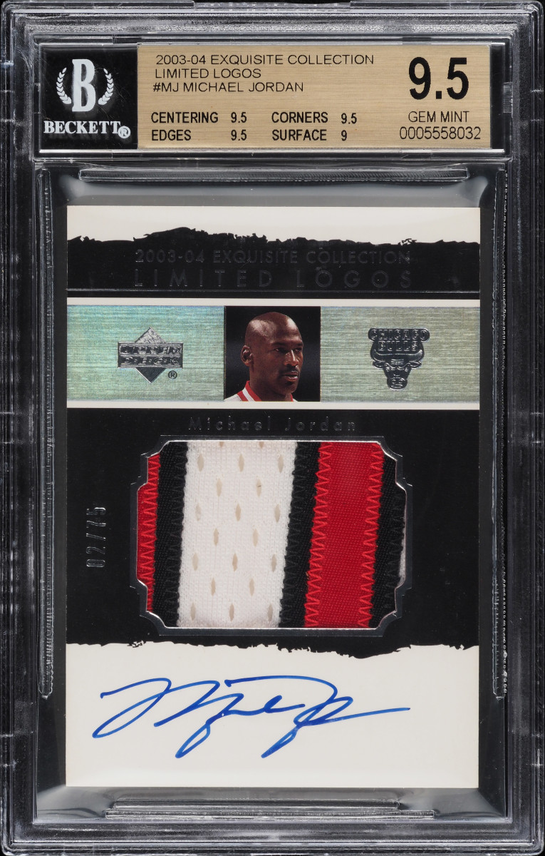 2003 Exquisite Collection Limited Logos Michael Jordan Patch Auto card.