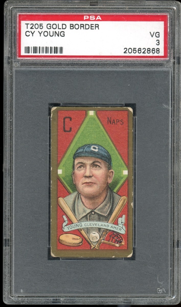 T205 Gold Border Cy Young card.