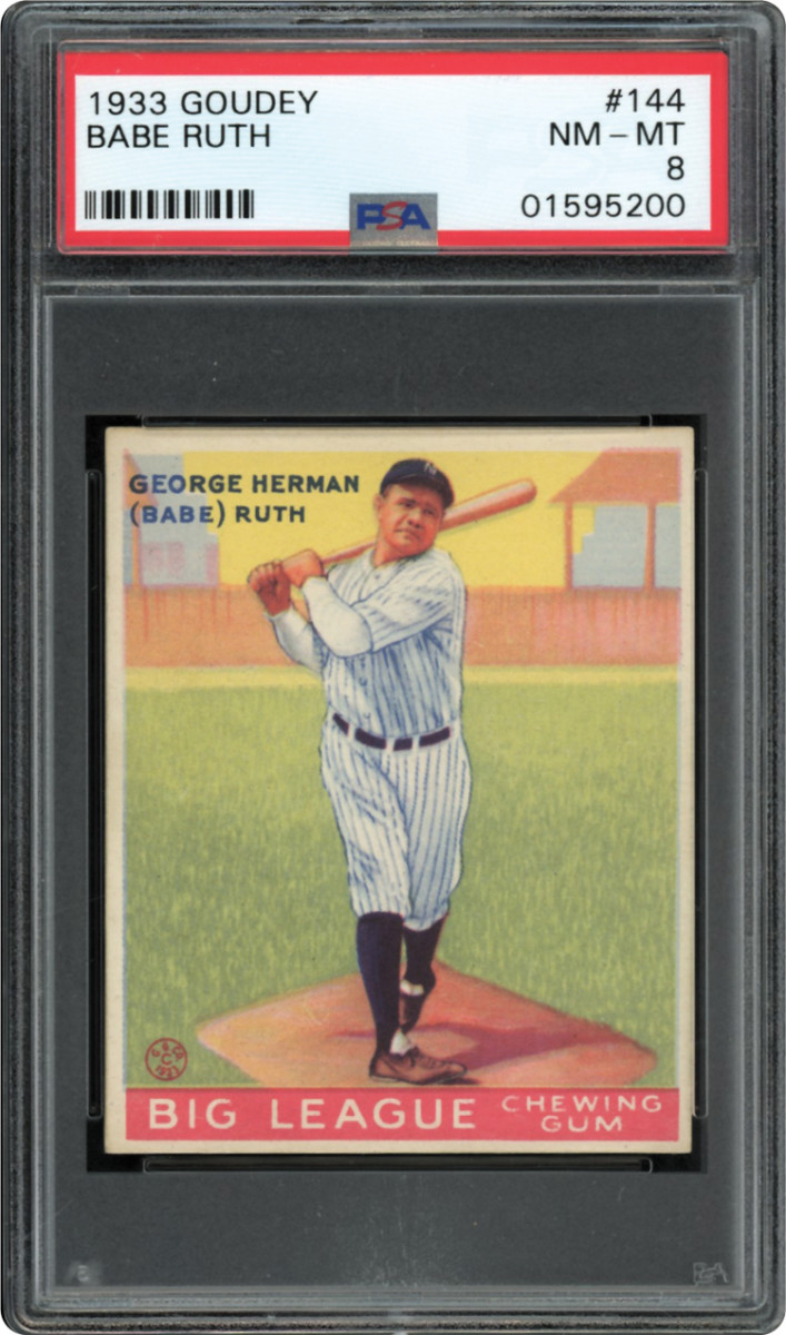 1933 Goudey Babe Ruth #144 from the Manny Gordon Collection.