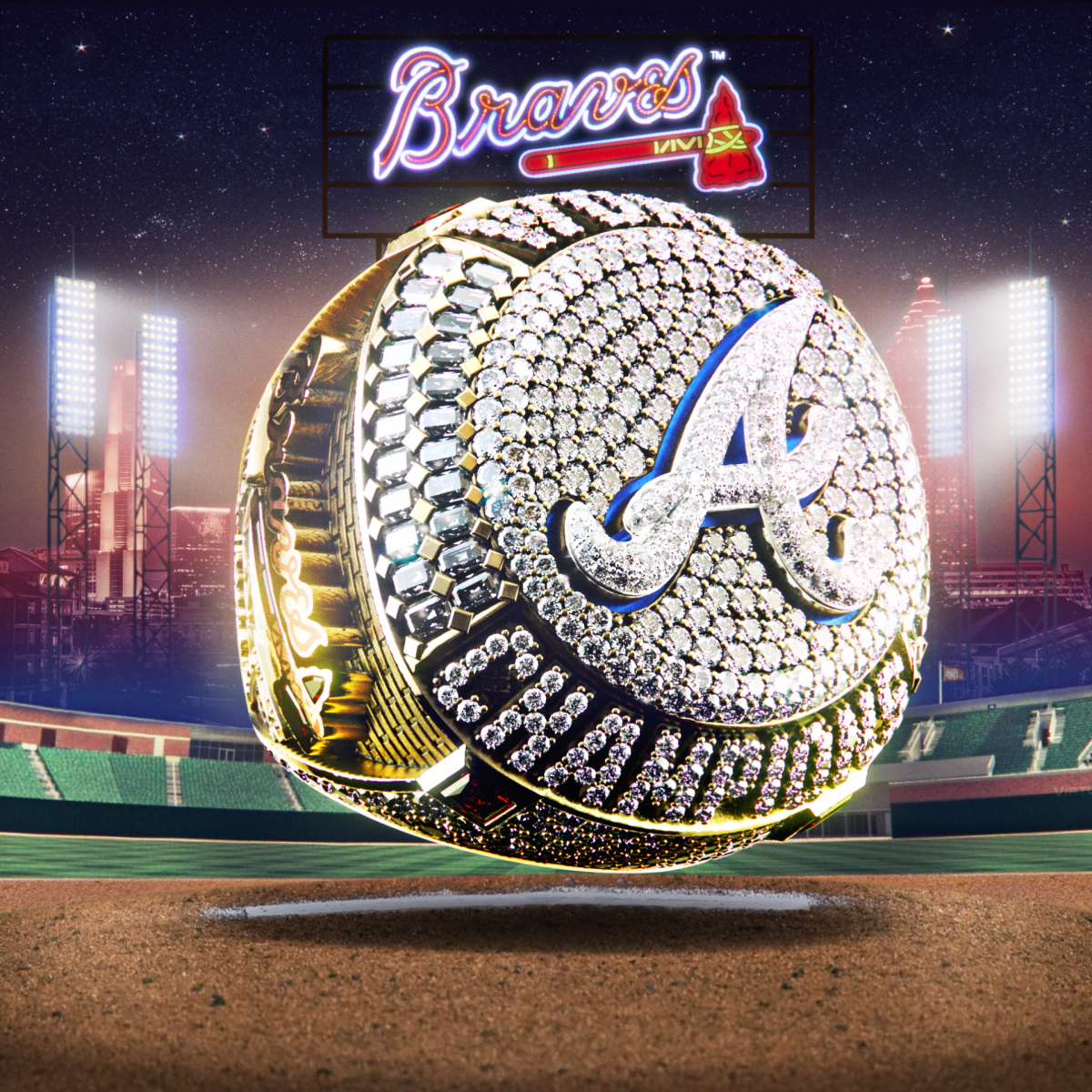 NFT of Atlanta Braves 2021 World Series rings.