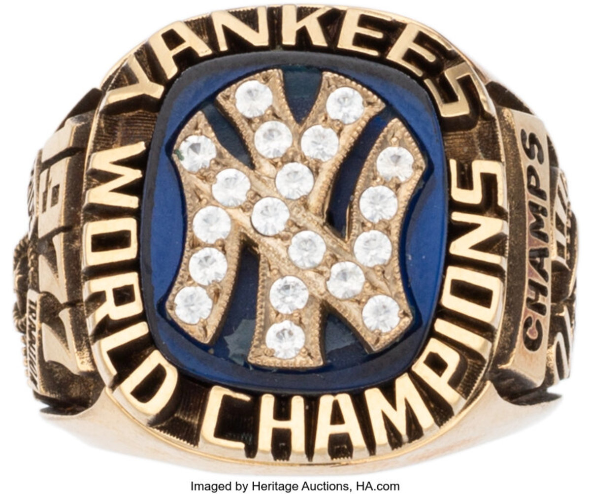 1977 New York Yankees World Series ring as part of the Joe Garagiola Collection.