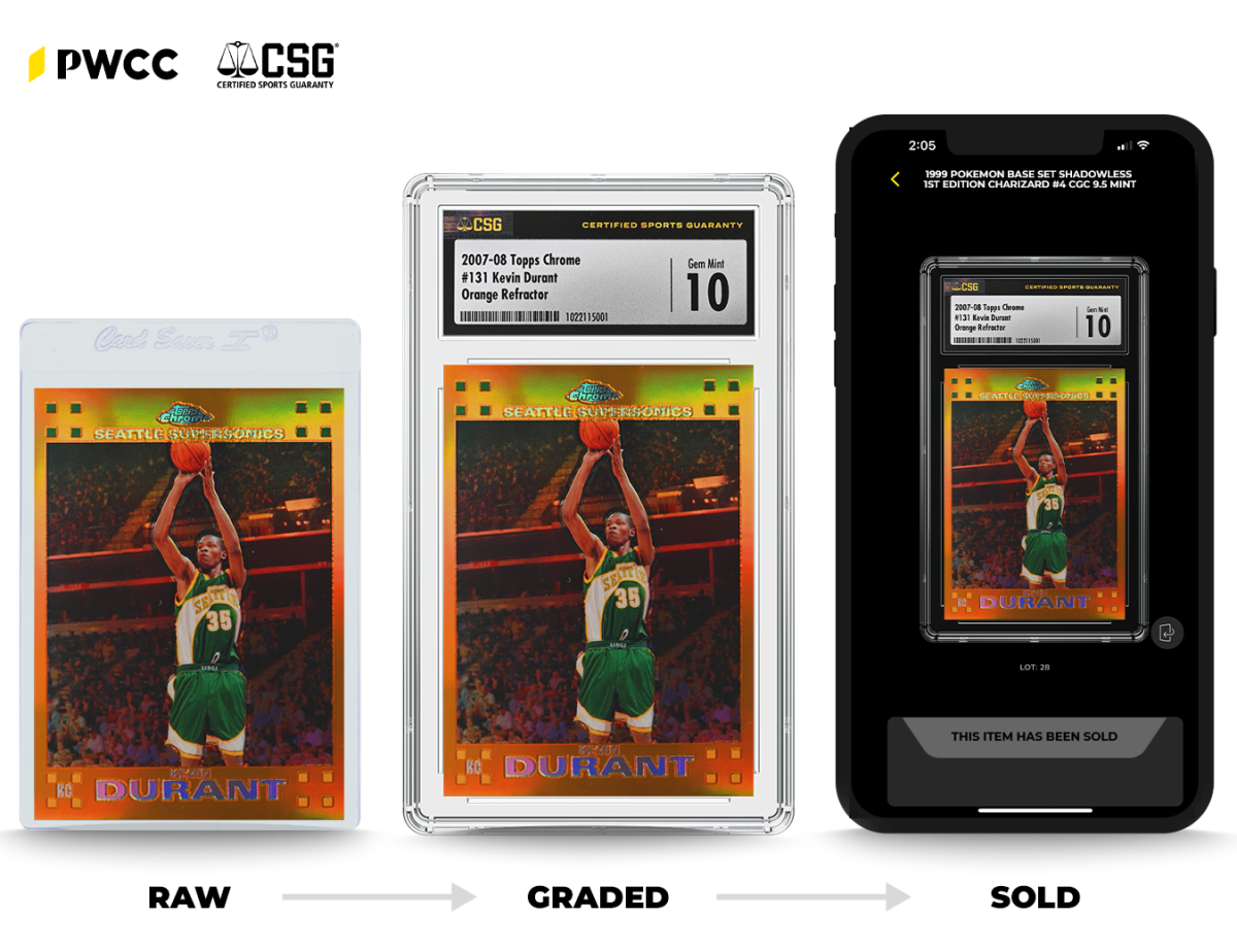 The new CSG grading process for raw cards at PWCC Marketplace.