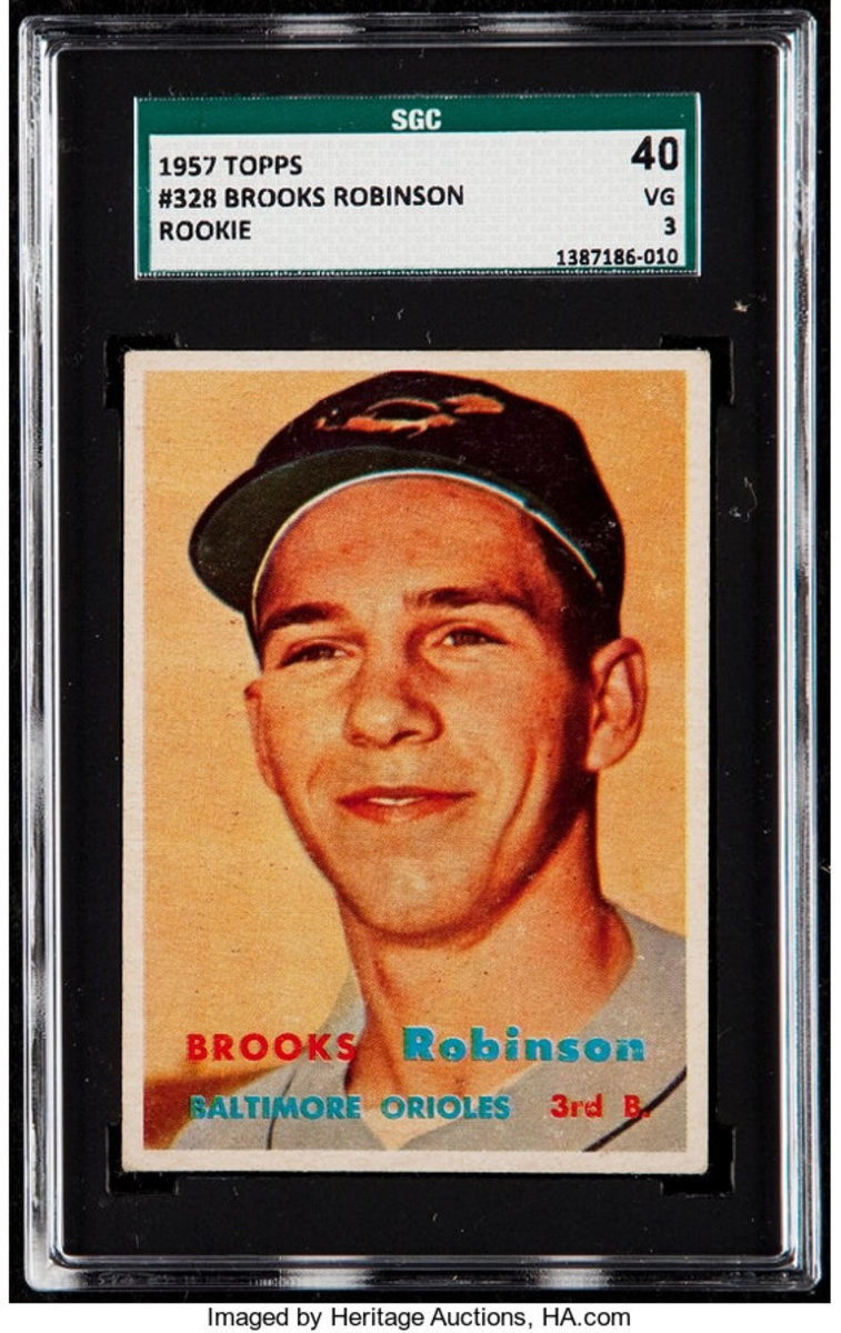 1957 Topps Brooks Robinson rookie card.