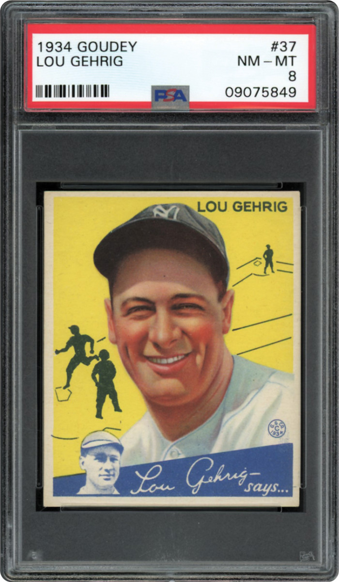 1934 Goudey Lou Gehrig #37 from the Manny Gordon Collection.