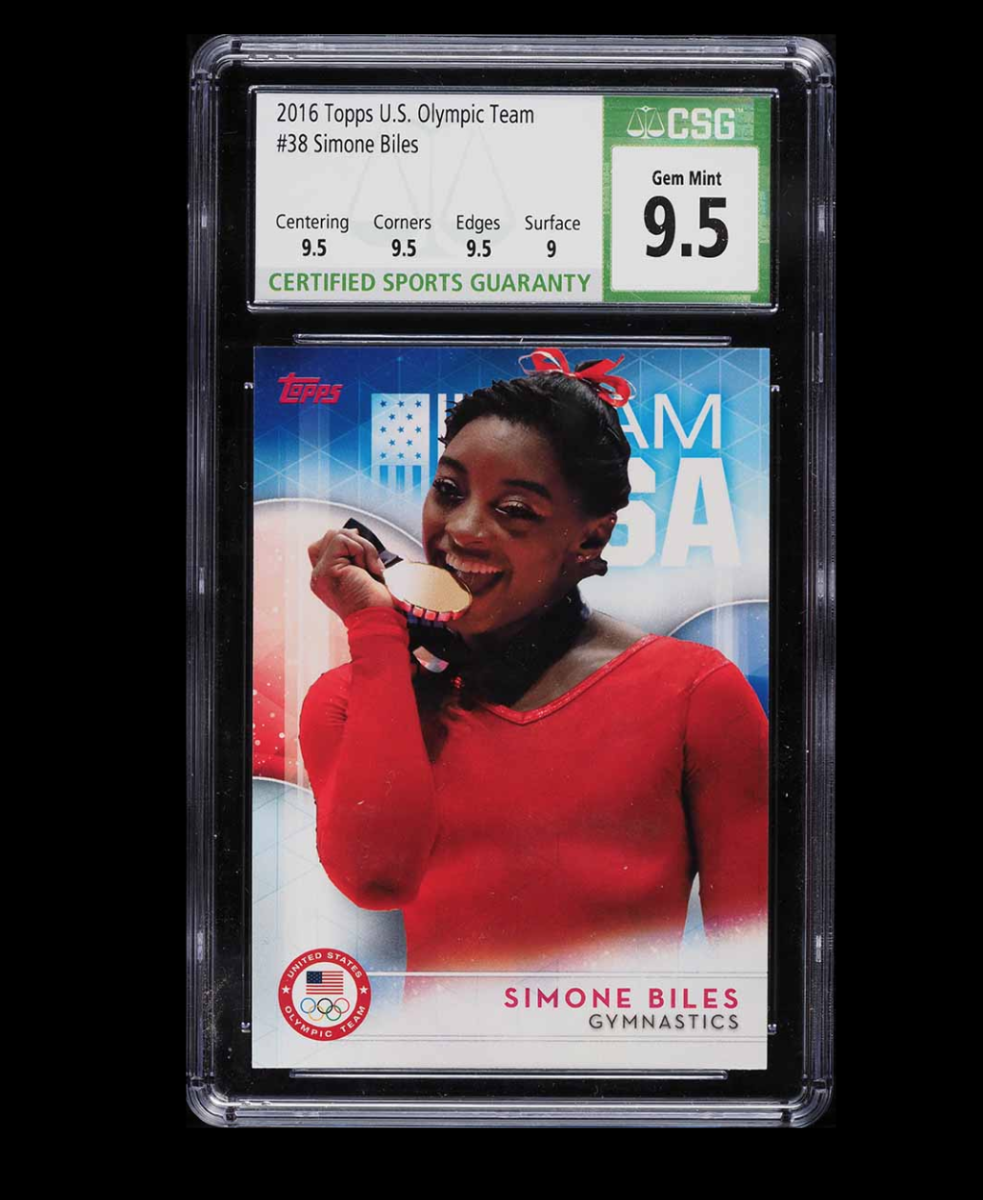 2016 Topps U.S. Olympic Team Simone Biles card.