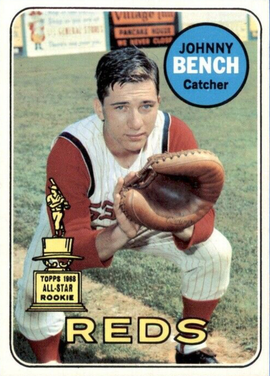 1969 Topps Johnny Bench card.