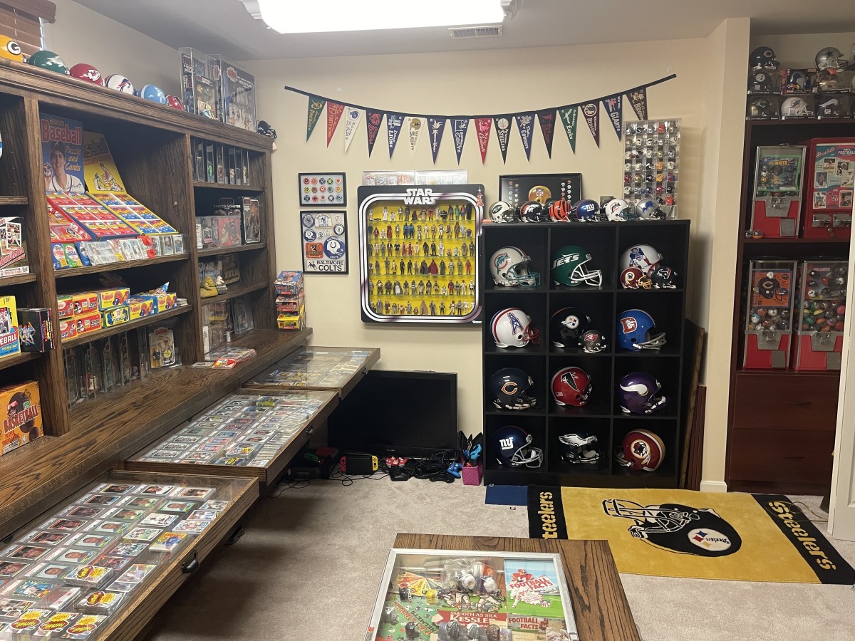 Nussbaum and his sons enjoy their museum-like room that houses their cards and collectibles.