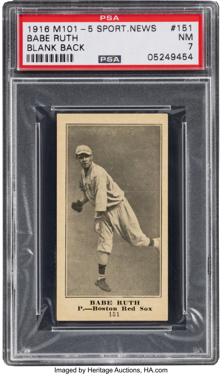 Heritage Hits Home Run With Babe Ruth Card - Antiques And The Arts