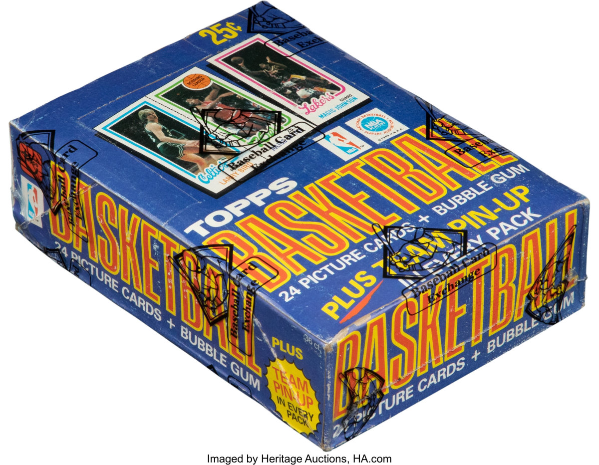 An unopened box of 1980 Topps Basketball cards is up for bid at Heritage Auctions.