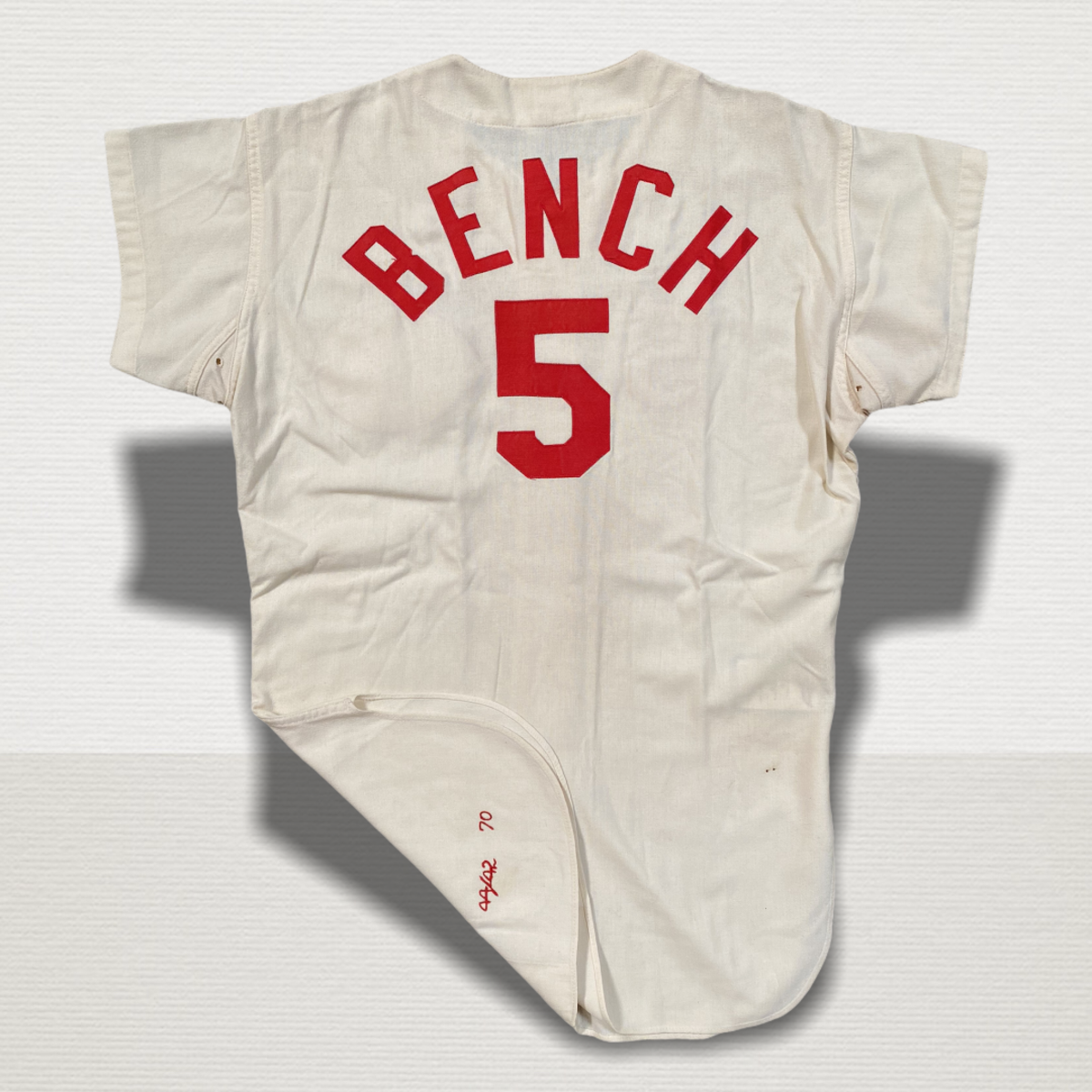 Johnny Bench 1970 game-worn jersey.