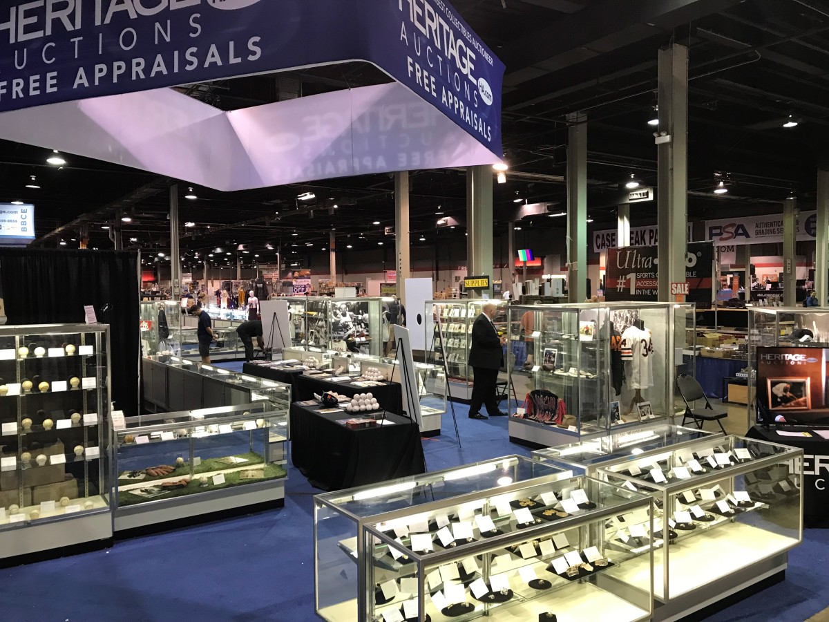 Heritage Auctions' display case at the 2019 National.