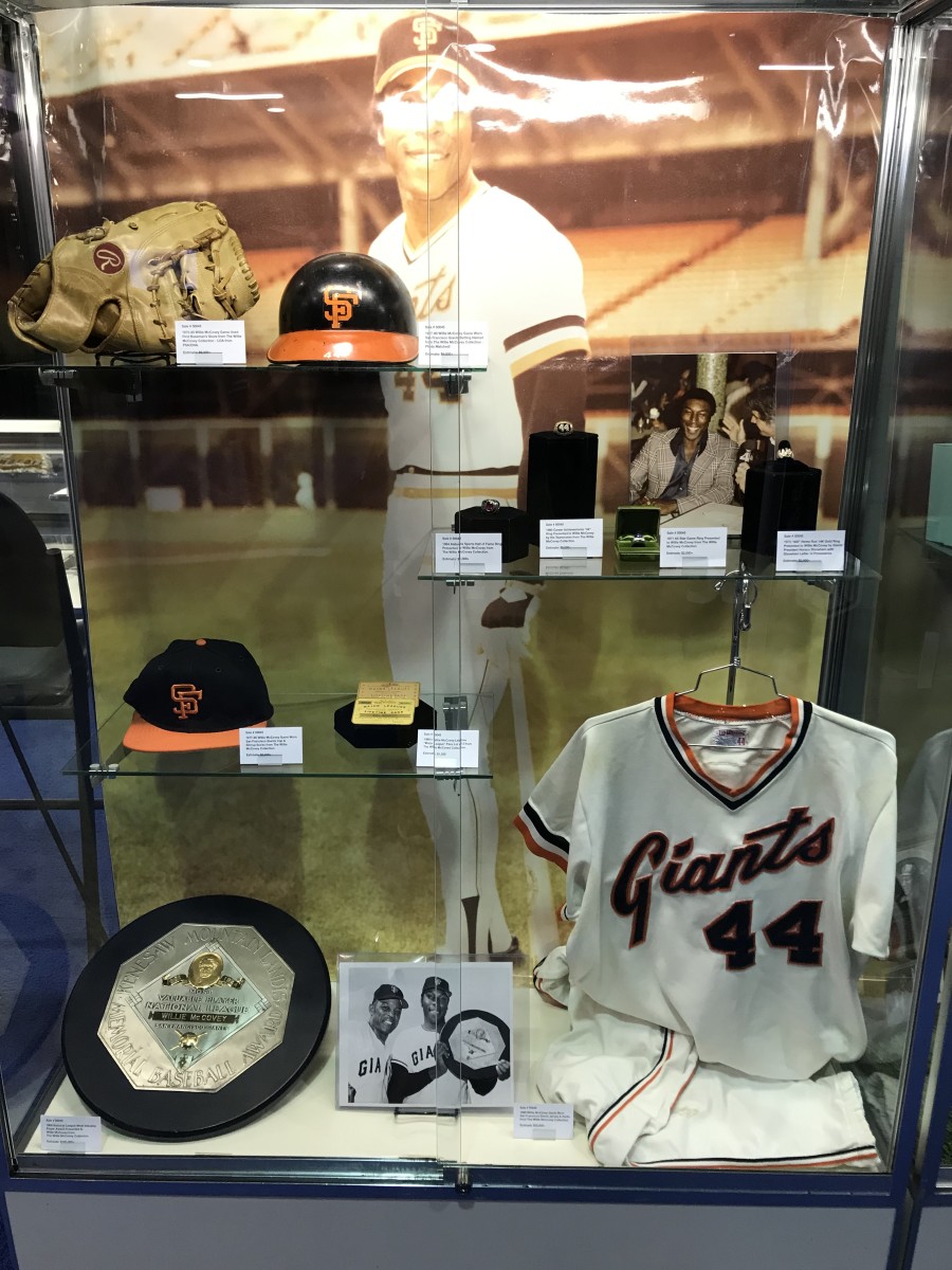 Willie McCovey Collection at the Heritage Auctions display at The National.