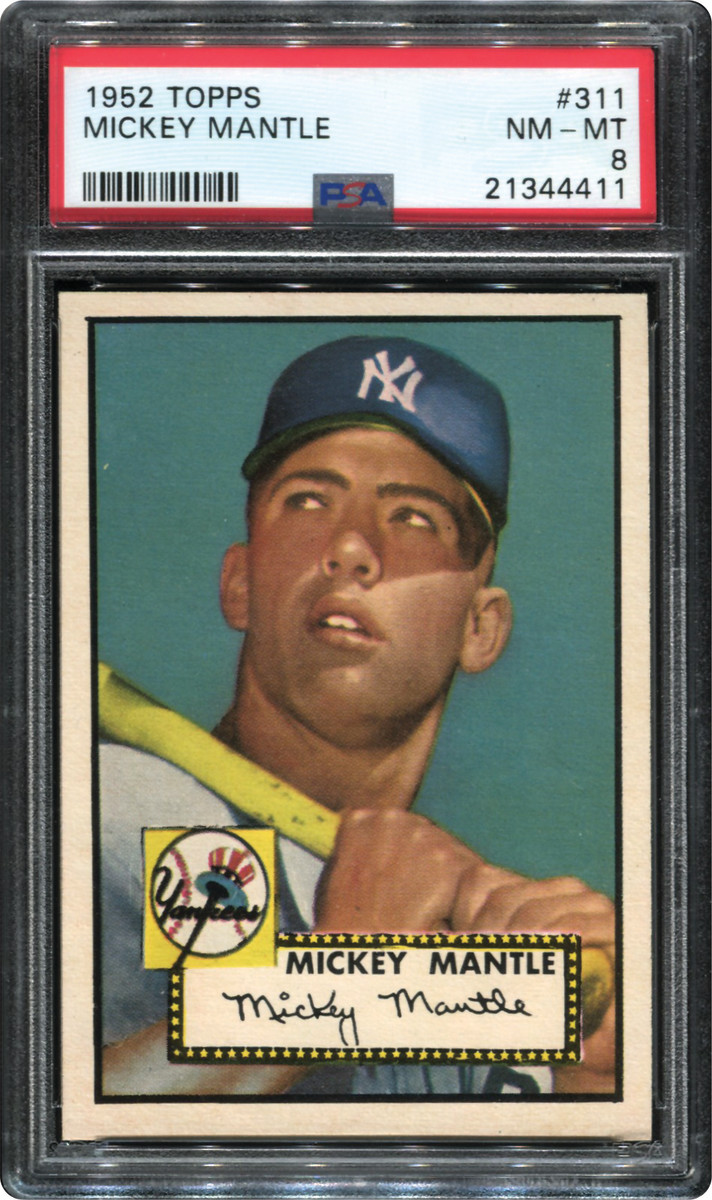 1952 Topps Mickey Mantle card that sold for $2.2 million as part of the Thomas Newman Collection.