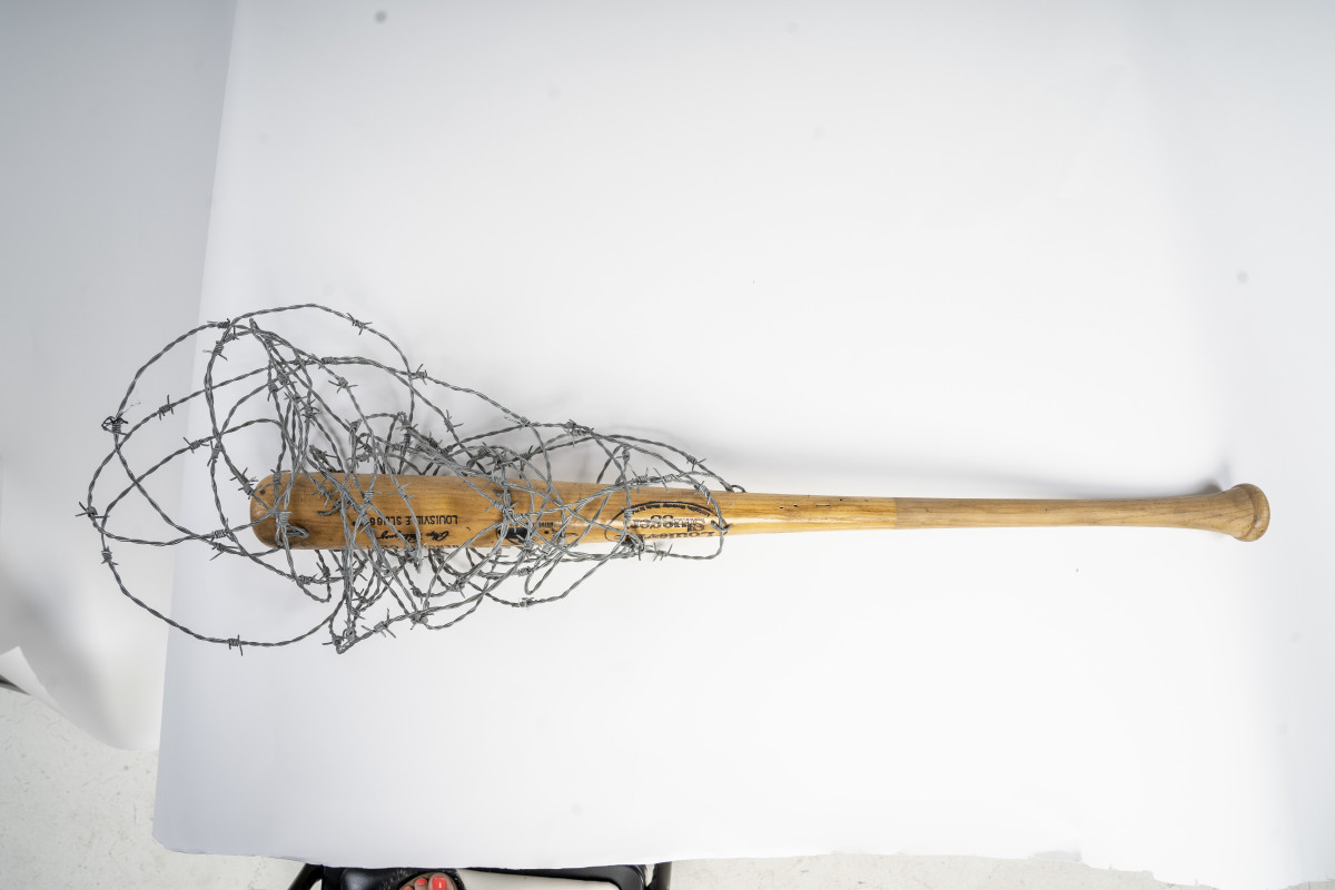 Ric Flair's barb wire bat from SummerSlam 2006.