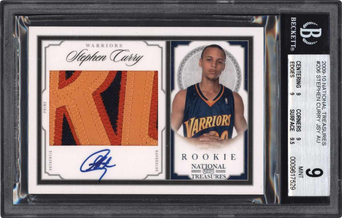 2009 National Treasures Steph Curry rookie card.