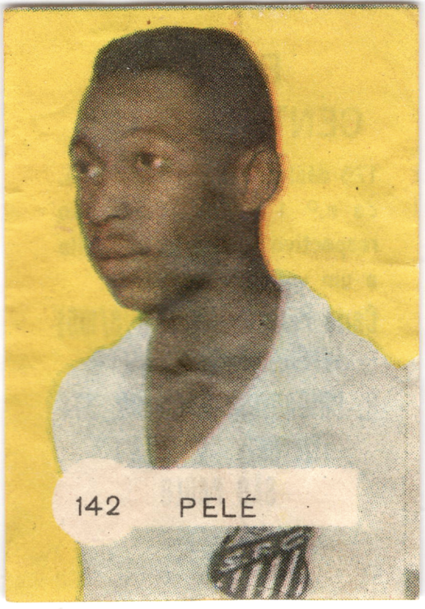 Pele 1958 Jose Innocente Balas Centro Goal #142 rookie card.