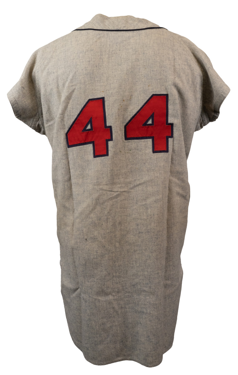 1964 Hank Aaron game-used road jersey.