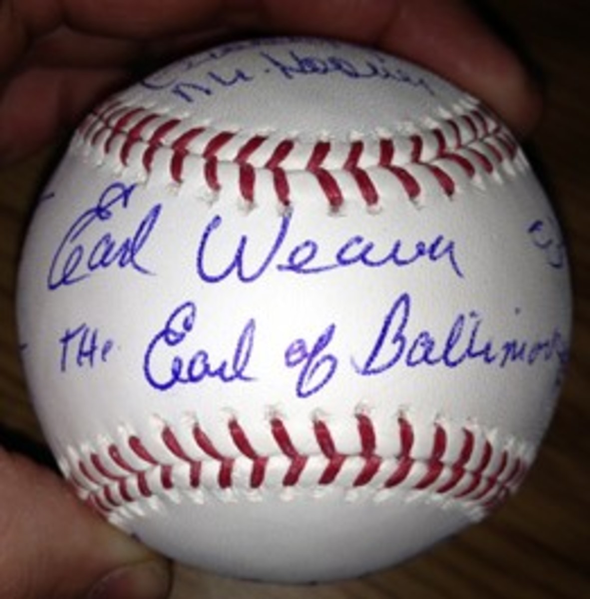 Baseball signed by Earl Weaver.