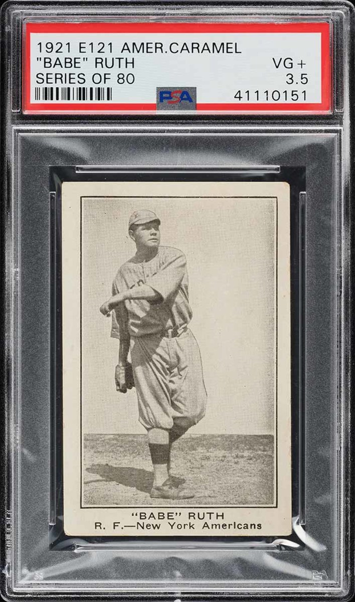 1921 E121 American Caramel Series of 80 Babe Ruth card.