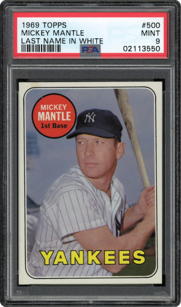 1969 Topps Mickey Mantle card.