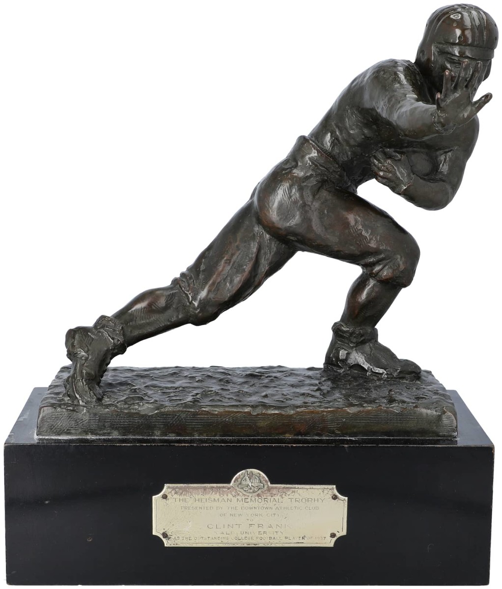 1937 Heisman Trophy presented to Clint Frank.