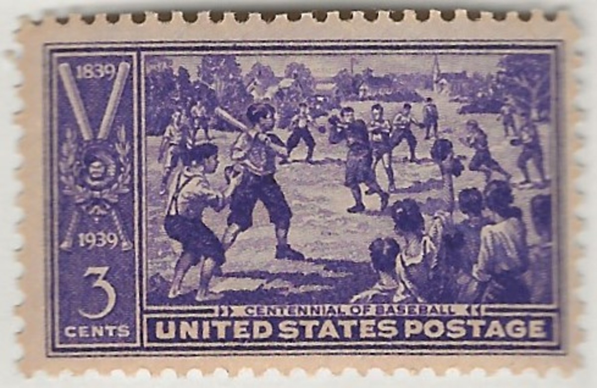 1939 3-cent Baseball Centennial stamp.