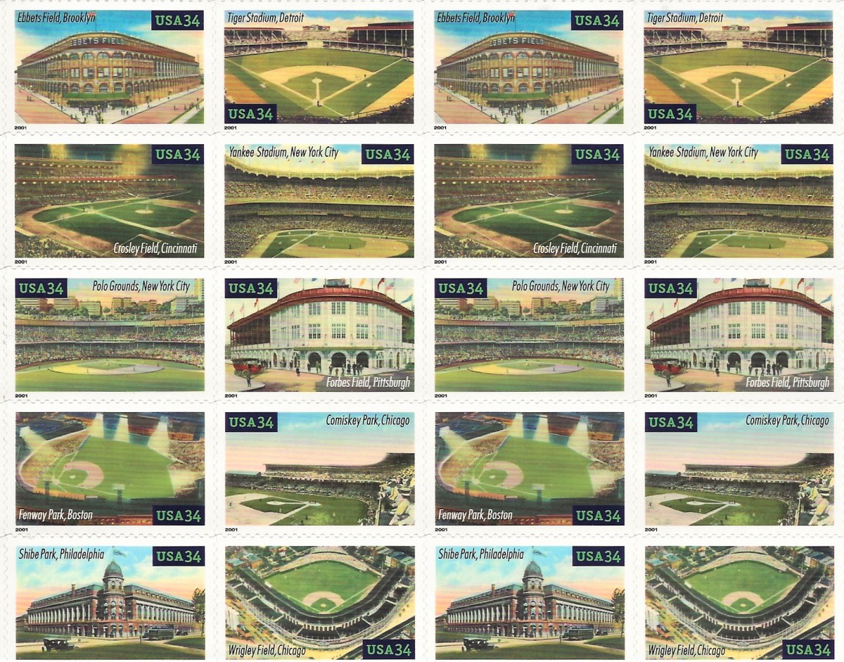 “Baseball’s Legendary Playing Fields” stamp collection.