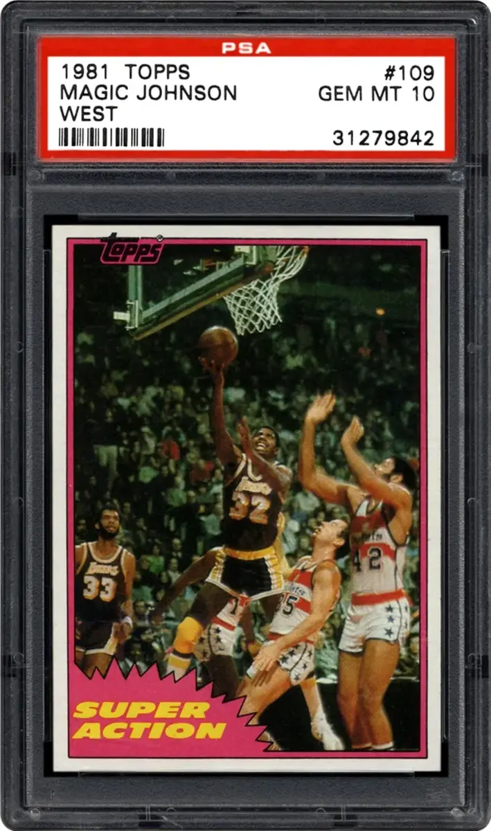 1981 Topps Magic Johnson #21 BGS NM 7. Basketball Cards Singles